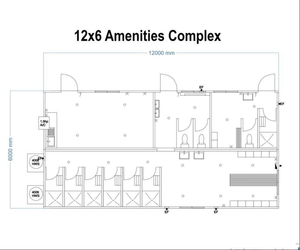 12x6 amenities complex